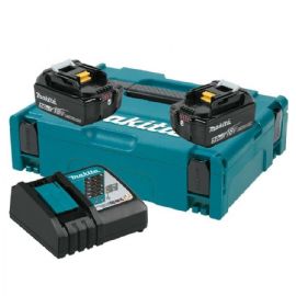 KITENERGY18V 5,0Ah MAKITA + caricabatterie rapido197624-2 Fornito con 2 batterie 18V 5,0Ah, caricabatterie rapido DC18RC, valigetta MAKPAC